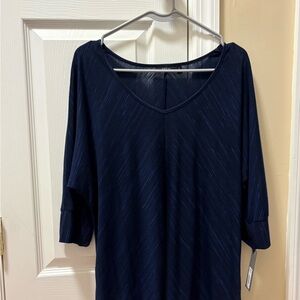 Apt. 9 Deep Blue 3/4 Sleeve Top